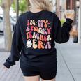 Groovy In My Spooky Teacher Era Halloween Party Boo Women's Sweatshirt Back Print Black Groovy In My Spooky Teacher Era Halloween Party Boo Women's Sweatshirt Back Print Black