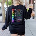 Growth Mindset Positive Motivational Classroom Teacher Learn Women's Sweatshirt Back Print Black Growth Mindset Positive Motivational Classroom Teacher Learn Women's Sweatshirt Back Print Black