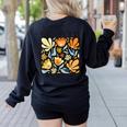 Growth Not Perfection Abstract Florals SPED Teacher Women's Sweatshirt Back Print Black Growth Not Perfection Abstract Florals SPED Teacher Women's Sweatshirt Back Print Black