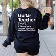 Guitar Teacher Definition Musician Music Men Women Girls Kids Women's Sweatshirt Back Print Black Guitar Teacher Definition Musician Music Men Women Girls Kids Women's Sweatshirt Back Print Black