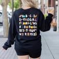 Halloween Alphabet ABCs Learning Kindergarten Teacher Men Women Kids Women's Sweatshirt Back Print Black
