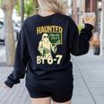 Halloween Costume Haunted By 67 Ghost Math Teacher Professor Women's Sweatshirt Back Print Black Halloween Costume Haunted By 67 Ghost Math Teacher Professor Women's Sweatshirt Back Print Black