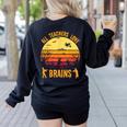 Halloween Costume Teacher Love Brains Zombie Women's Sweatshirt Back Print Black Halloween Costume Teacher Love Brains Zombie Women's Sweatshirt Back Print Black