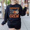 Halloween Kindergarten Boo Crew Kinder Teacher Student Women's Sweatshirt Back Print Black