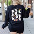 Halloween Math Teacher Ghost Math Teacher Spooky Halloween Women's Sweatshirt Back Print Black Halloween Math Teacher Ghost Math Teacher Spooky Halloween Women's Sweatshirt Back Print Black