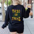Halloween Math Teacher Trig Or Treat Student School College Women's Sweatshirt Back Print Black Halloween Math Teacher Trig Or Treat Student School College Women's Sweatshirt Back Print Black