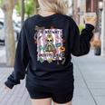 Halloween Skeleton Teacher I'Ll Just Wait Until It's Quiet Women's Sweatshirt Back Print Black Halloween Skeleton Teacher I'Ll Just Wait Until It's Quiet Women's Sweatshirt Back Print Black