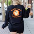 Halloween Teacher Crew Spooky Season Retro Ghost Women's Sweatshirt Back Print Black Halloween Teacher Crew Spooky Season Retro Ghost Women's Sweatshirt Back Print Black