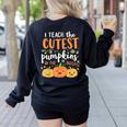 Halloween Teacher I Teach The Cutest Pumpkins In The Patch Women's Sweatshirt Back Print Black Halloween Teacher I Teach The Cutest Pumpkins In The Patch Women's Sweatshirt Back Print Black