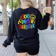 Happy 100th Day Of School 100 Days Brighter Girls Teacher Women's Sweatshirt Back Print Black Happy 100th Day Of School 100 Days Brighter Girls Teacher Women's Sweatshirt Back Print Black