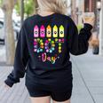 Happy Dot Day 2025 Teacher Kids Girls Colorful Polka Dot Day Women's Sweatshirt Back Print Black Happy Dot Day 2025 Teacher Kids Girls Colorful Polka Dot Day Women's Sweatshirt Back Print Black