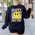 Happy Dot Day Shirts Teacher Student Girls Kids Smile Face Women's Sweatshirt Back Print Black Happy Dot Day Shirts Teacher Student Girls Kids Smile Face Women's Sweatshirt Back Print Black