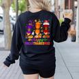 Happy Hallothanksmas Halloween Thanksgiving Pencils Teachers Women's Sweatshirt Back Print Black Happy Hallothanksmas Halloween Thanksgiving Pencils Teachers Women's Sweatshirt Back Print Black