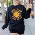 Happy To See Your Face Retro Happy Teacher Back To School Women's Sweatshirt Back Print Black Happy To See Your Face Retro Happy Teacher Back To School Women's Sweatshirt Back Print Black