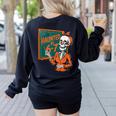 Haunted By 6-7 Six Seven 67 Math Teacher Halloween Skeleton Women's Sweatshirt Back Print Black Haunted By 6-7 Six Seven 67 Math Teacher Halloween Skeleton Women's Sweatshirt Back Print Black
