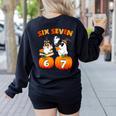 Haunted By 67 Boo Ghost Pumpkin Halloween Teacher Women's Sweatshirt Back Print Black Haunted By 67 Boo Ghost Pumpkin Halloween Teacher Women's Sweatshirt Back Print Black