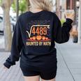 Haunted By Math 67 Meme Math Teacher Square Root 4489 Women's Sweatshirt Back Print Black