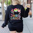 Hello 3rd Grade Boy Girl Teacher Back To School 3rd Grade Women's Sweatshirt Back Print Black Hello 3rd Grade Boy Girl Teacher Back To School 3rd Grade Women's Sweatshirt Back Print Black