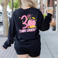 Hello 3rd Third Grade Back To School Pink Leopard Teacher Women's Sweatshirt Back Print Black Hello 3rd Third Grade Back To School Pink Leopard Teacher Women's Sweatshirt Back Print Black