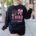 Hello Third Grade First Day Of School Coquette Teacher Girl Women's Sweatshirt Back Print Black Hello Third Grade First Day Of School Coquette Teacher Girl Women's Sweatshirt Back Print Black
