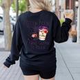 Hocus Pocus I Need Coffee To Focus Halloween Teacher Women's Sweatshirt Back Print Black