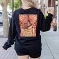 Human Muscles Organs Scary Anatomy Teacher Halloween Costume Women's Sweatshirt Back Print Black