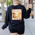 Humpty Dumpty Had A Great Fall Teacher Thanksgiving Autumn Women's Sweatshirt Back Print Black Humpty Dumpty Had A Great Fall Teacher Thanksgiving Autumn Women's Sweatshirt Back Print Black