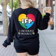 IEP I Encourage Progress Special Education School Teacher Women's Sweatshirt Back Print Black IEP I Encourage Progress Special Education School Teacher Women's Sweatshirt Back Print Black