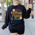 I’m Bilingual I Haha And Jaja Spanish Teacher Bilingual For Men Women Girls Kids Women's Sweatshirt Back Print Black