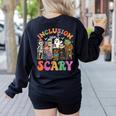 Inclusion Isnt Scary Halloween Skeleton Ghost Sped Teacher Women's Sweatshirt Back Print Black Inclusion Isnt Scary Halloween Skeleton Ghost Sped Teacher Women's Sweatshirt Back Print Black