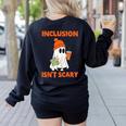 Inclusion Isn't Scary Shirt Halloween SLP Sped Teacher Women's Sweatshirt Back Print Black Inclusion Isn't Scary Shirt Halloween SLP Sped Teacher Women's Sweatshirt Back Print Black