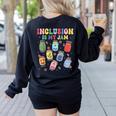 Inclusion Is My Jam SPED Teacher Special Education Life Women's Sweatshirt Back Print Black Inclusion Is My Jam SPED Teacher Special Education Life Women's Sweatshirt Back Print Black