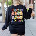 Inclusion Is My Jam SPED Teacher Special Education Teacher Women's Sweatshirt Back Print Black Inclusion Is My Jam SPED Teacher Special Education Teacher Women's Sweatshirt Back Print Black