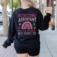 Instructional Assistant Because Teacher Need Hero Learning Women's Sweatshirt Back Print Black Instructional Assistant Because Teacher Need Hero Learning Women's Sweatshirt Back Print Black