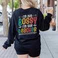 I´m Not Bossy I´m The Teacher Graduation Men Women Women's Sweatshirt Back Print Black
