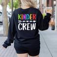 Kinder Crew Shirt Kindergarten Boy Girl Student Teacher Women's Sweatshirt Back Print Black