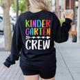 Kindergarten Crew Shirt Kinder Crew Teacher Boy Girl Women's Sweatshirt Back Print Black Kindergarten Crew Shirt Kinder Crew Teacher Boy Girl Women's Sweatshirt Back Print Black