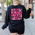 In My Kindergarten Era Girl Back To School Kinder Teacher Women's Sweatshirt Back Print Black In My Kindergarten Era Girl Back To School Kinder Teacher Women's Sweatshirt Back Print Black
