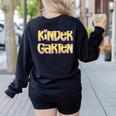 Kindergarten Pencil First Day Of School Teacher Toddler Kids Women's Sweatshirt Back Print Black