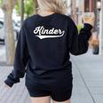 Kindergarten TEAM School Teacher Kinder Baseball-Style Shirt Women's Sweatshirt Back Print Black