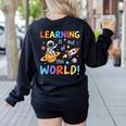 Learning Is Out Of This World Space Back To School Teacher Women's Sweatshirt Back Print Black Learning Is Out Of This World Space Back To School Teacher Women's Sweatshirt Back Print Black