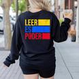 Leer Es Poder Colombian Spanish Teacher Maestra Colombia Women's Sweatshirt Back Print Black Leer Es Poder Colombian Spanish Teacher Maestra Colombia Women's Sweatshirt Back Print Black