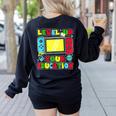 Level Up Your Education Gaming Inspired Teacher Gamers Women's Sweatshirt Back Print Black