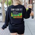 Can I Lick It Periodic Table Science Teacher Student Women's Sweatshirt Back Print Black
