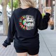 It Take Lots Of Sparkle To Be A Teacher With Sunflower Women's Sweatshirt Back Print Black It Take Lots Of Sparkle To Be A Teacher With Sunflower Women's Sweatshirt Back Print Black