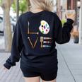 Love Art For Artist Art Teacher Women's Sweatshirt Back Print Black Love Art For Artist Art Teacher Women's Sweatshirt Back Print Black