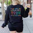 I Love My Job For All The Little Reasons Teacher Women's Sweatshirt Back Print Black