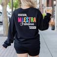 Maestra Fabulosa Bilingual Spanish Espanol Teacher School Women's Sweatshirt Back Print Black Maestra Fabulosa Bilingual Spanish Espanol Teacher School Women's Sweatshirt Back Print Black