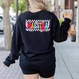Maestra Teacher Spanish Back To School First Day Of School Women's Sweatshirt Back Print Black