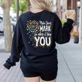 Make Your Mark Dandelion Happy Dot Day Shirts Teacher Kids Women's Sweatshirt Back Print Black